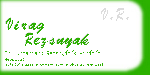 virag rezsnyak business card